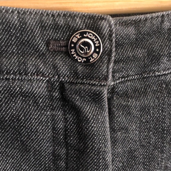 St John Sport by Marie Gray Grayish Black Wash Denim Jeans Size 10 - Picture 3 of 11